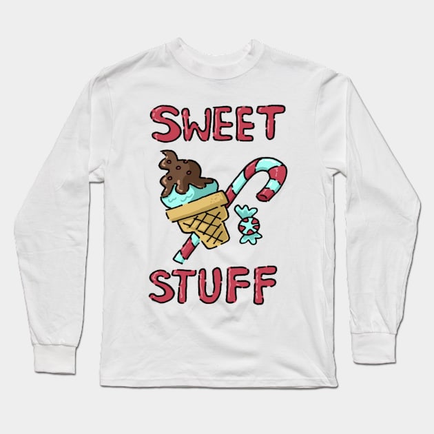 Sweet Stuff Long Sleeve T-Shirt by JenjoInk